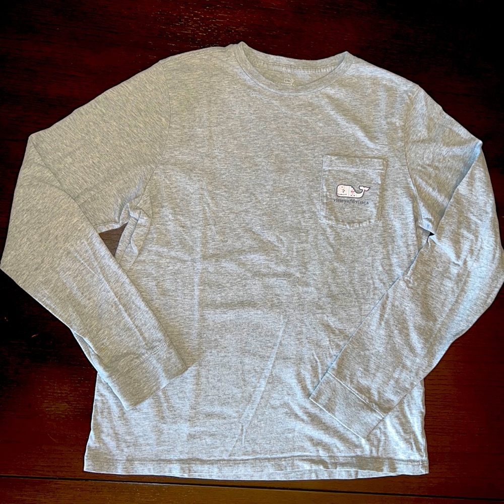 Vineyard Vines Gray Long Sleeved TShirt- Size Youth Large (16)